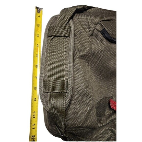 AKA Olive Green Heavy Canvas Backpack Shoulder Bag NWOT - Picture 9 of 13